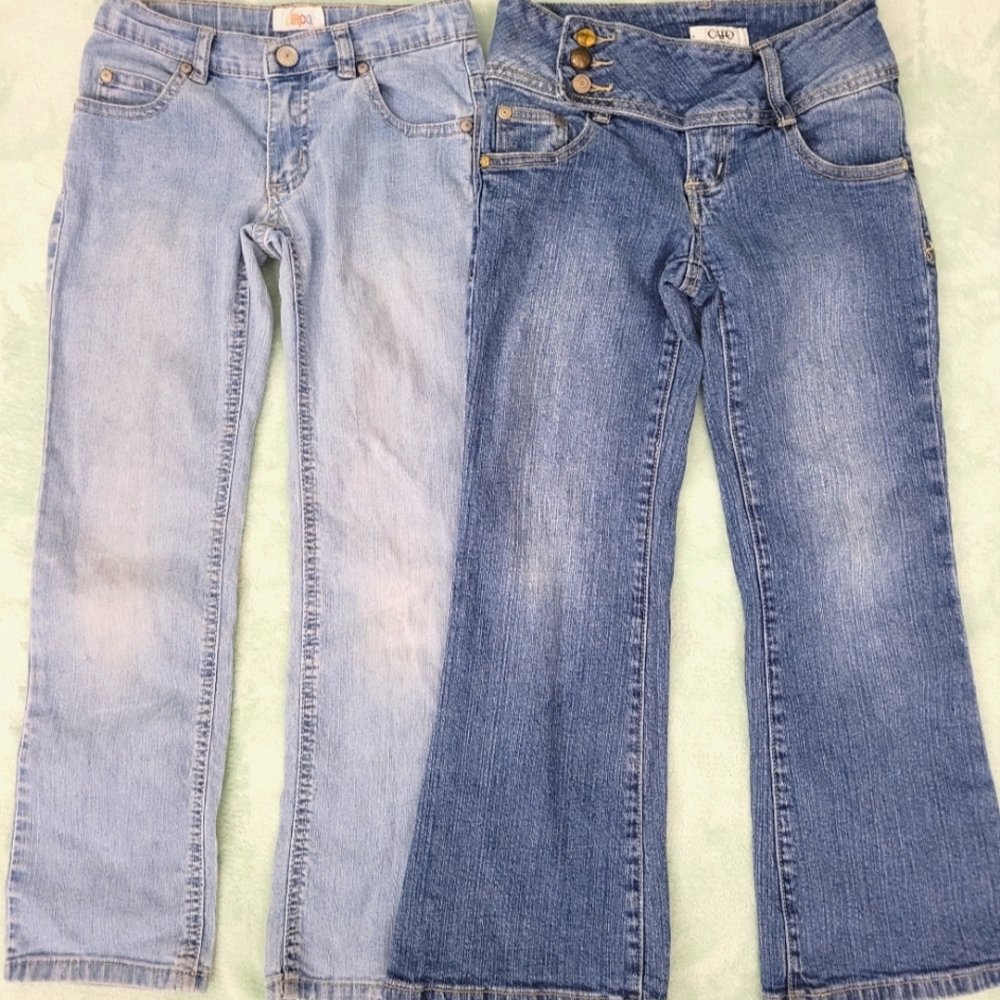 2 pair Girls Boot-Cut Jeans Girls sz 7